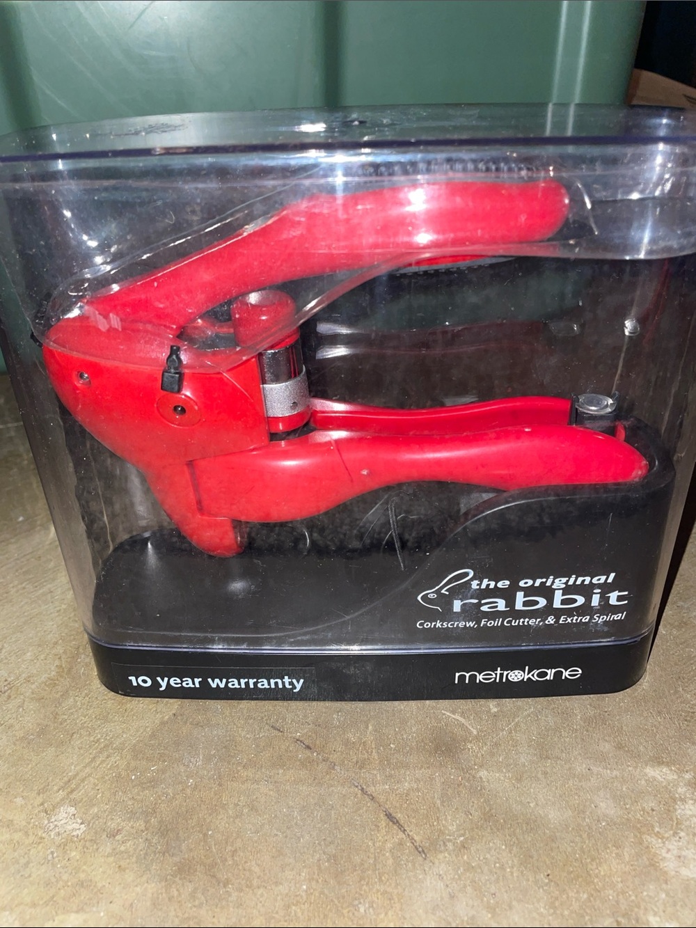 Metrokane The Original Rabbit Red Lever Corkscrew Wine Opener